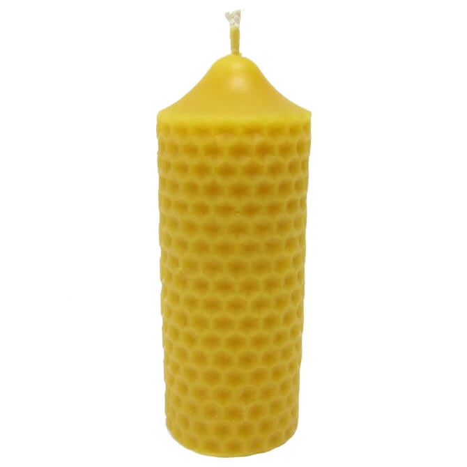 Beeswax Candle: Bee Cylinder 3 Beeswax Candle: Bee Cylinder