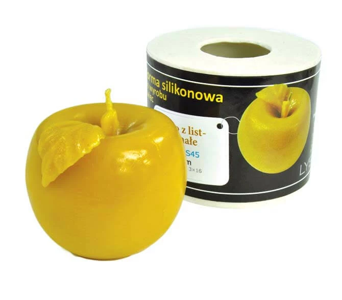 Apple With Leaf Candle Mold 3 Apple With Leaf Candle Mold